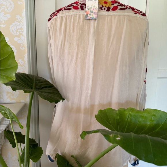 NWT Johnny Was, XL, EDIE BLOUSE Gorgeous floral, semi sheer - Picture 8 of 13